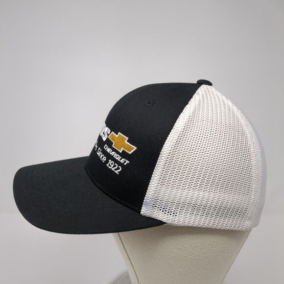 Con Paulos Chevrolet Fitted Mesh Back Trucker Hat Black S/M Flexfit - Picture 3 of 8